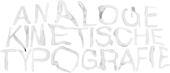 analoge kinetische typografie
